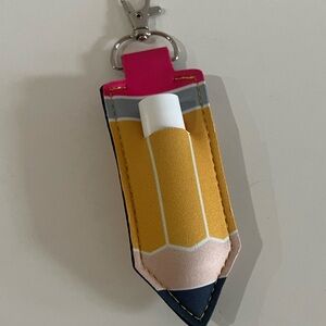 Yellow and Pink Pencil-Shaped Lip Balm Holder